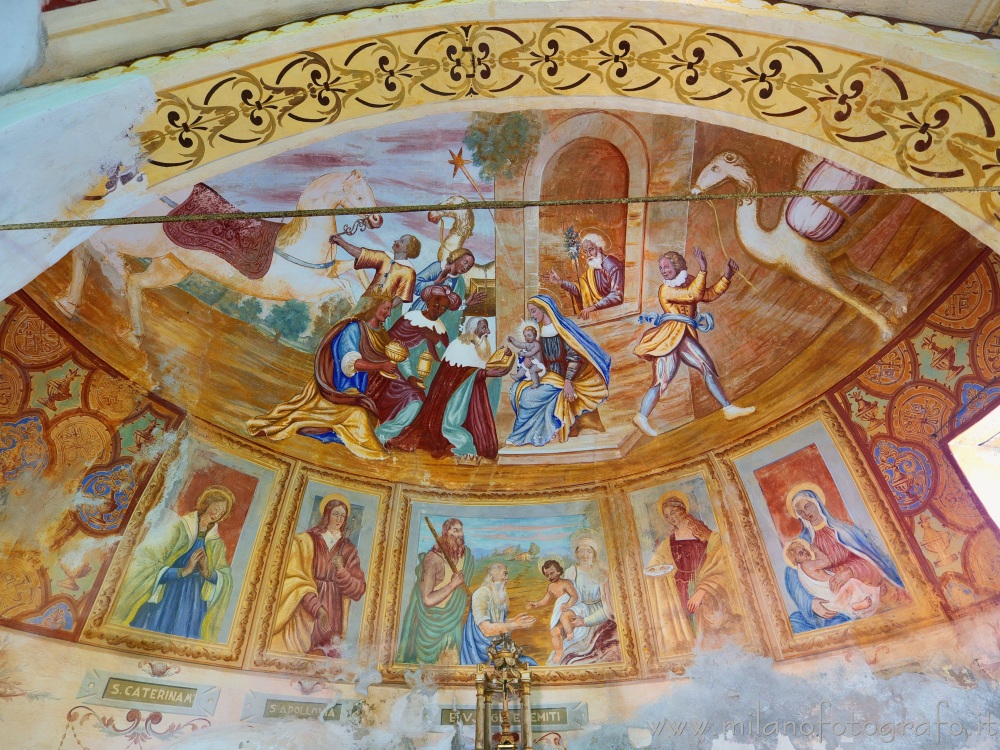 Andorno Micca (Biella, Italy) - Frescoes in the apse of the Chapel of the Hermit